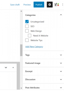 How to add categories to a post